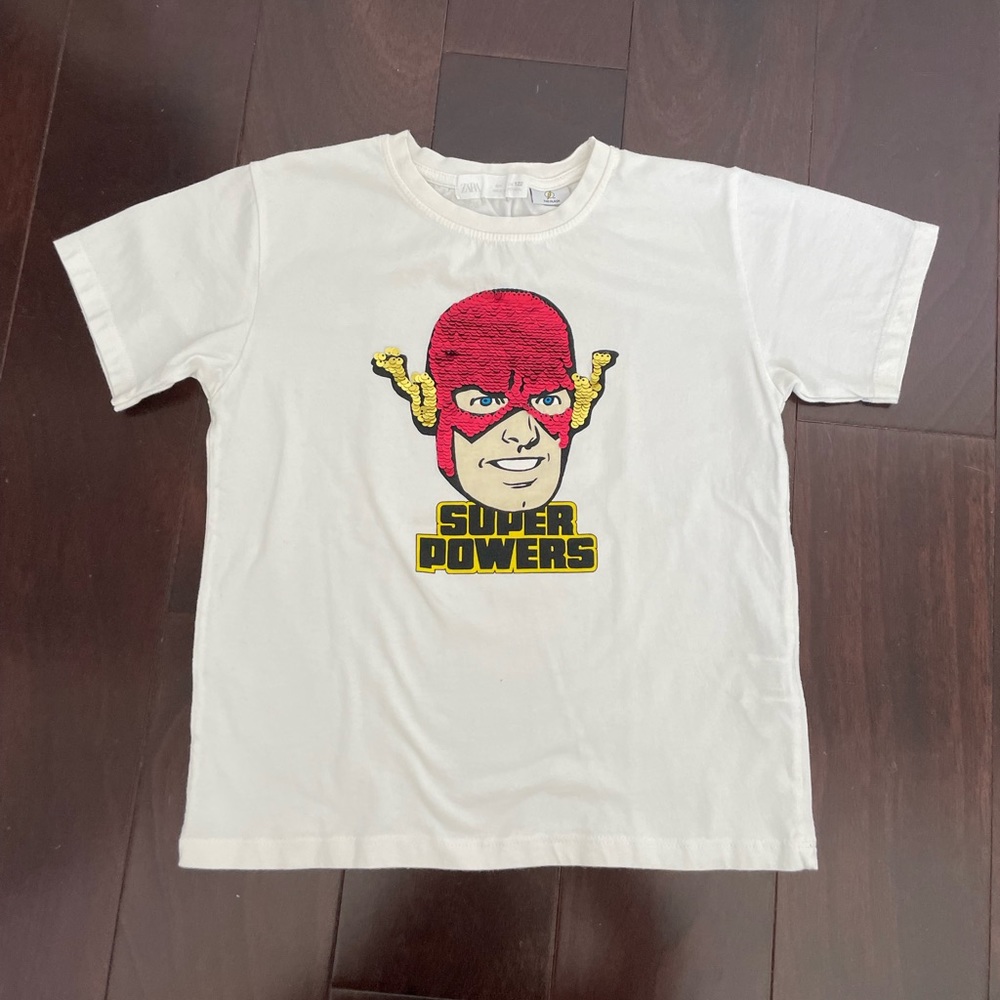 Zara ‘The Flash’ reversible sequin tee, size 7